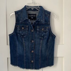 Maurices Dark Blue Denim Vest